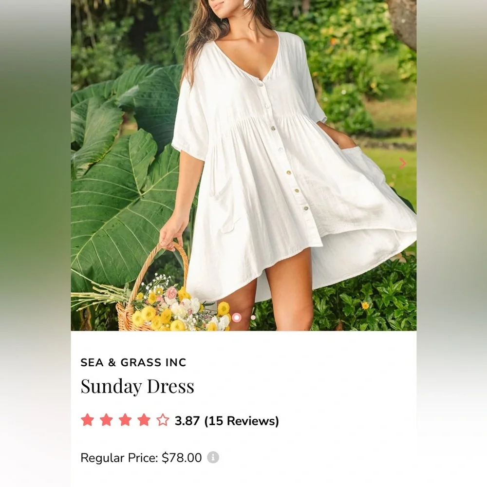 Sea & Grass Sunday Dress - Picture 1 of 5